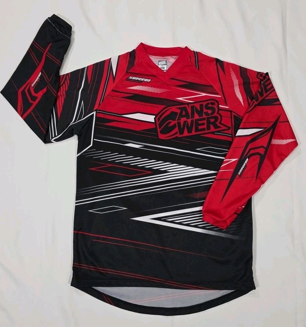 Answer Racing Red SYNCHRON Men’s SM Motocross Racing Long Sleeve Jersey Shirt